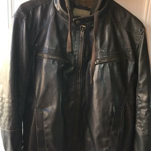 Brown Leather Upper Jacket